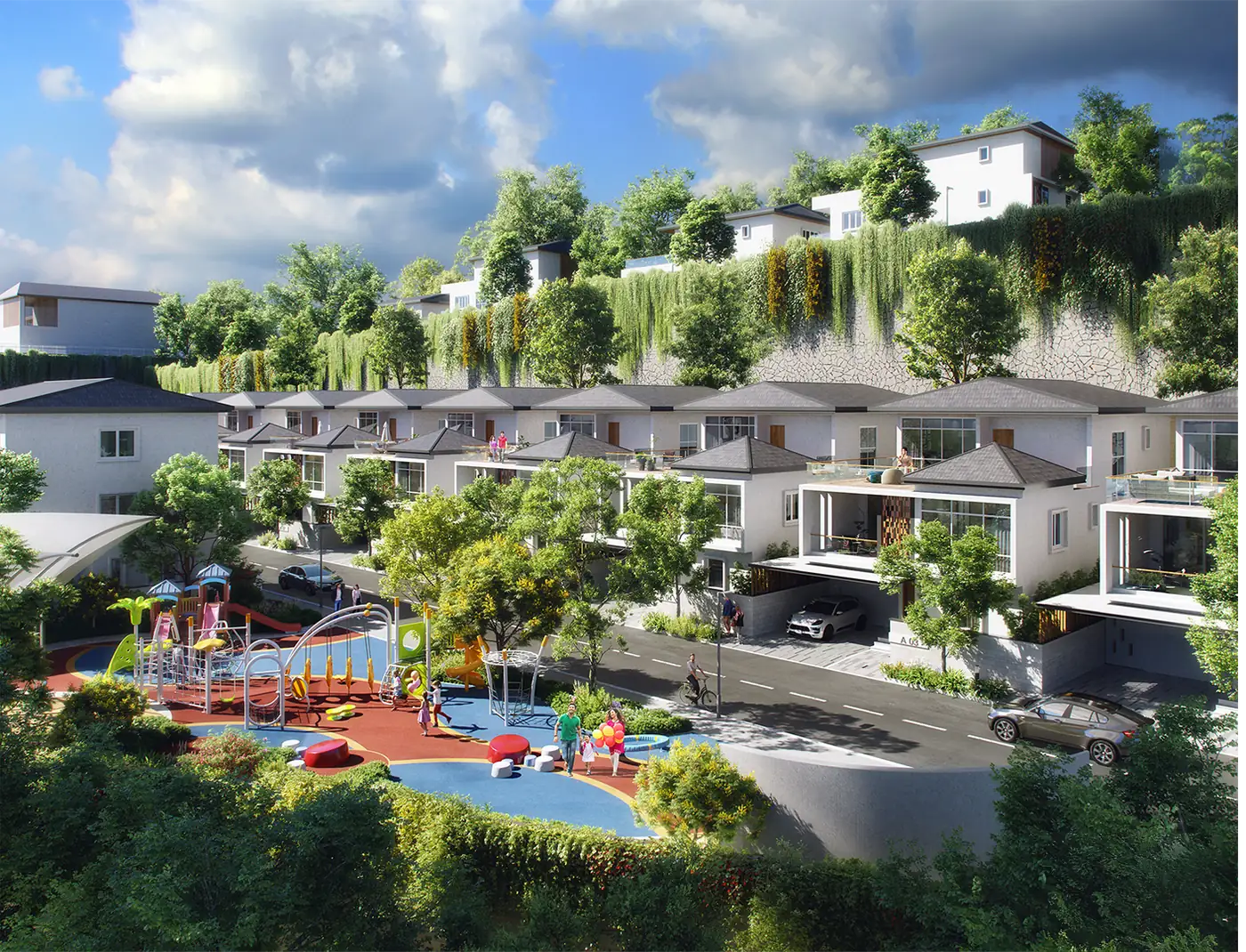Elysium villas on the hillside